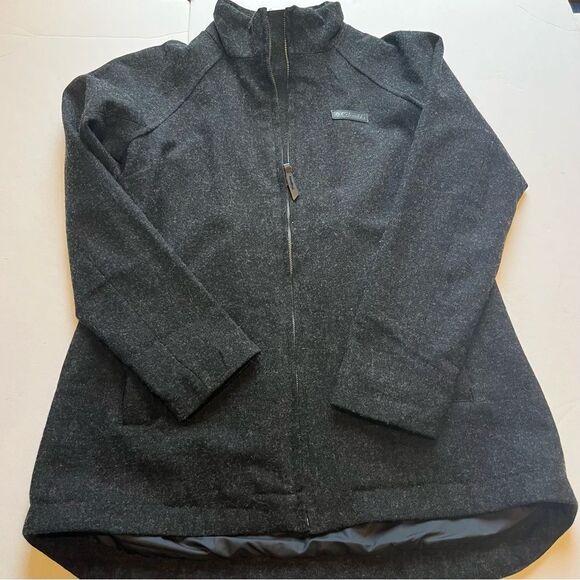Columbia Women's Wool Full-Zip Jacket Dark Gray Lined Size Small - Picture 3 of 10